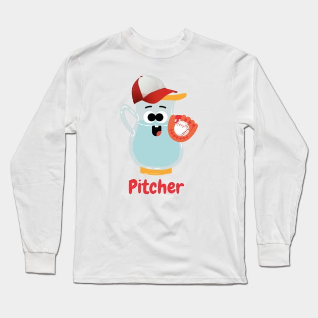 Baseball Pitcher Punny Joke | Baseball Gift Ideas | Softball Gift Ideas | Sports Enthusiast | Game Day Long Sleeve T-Shirt by mschubbybunny